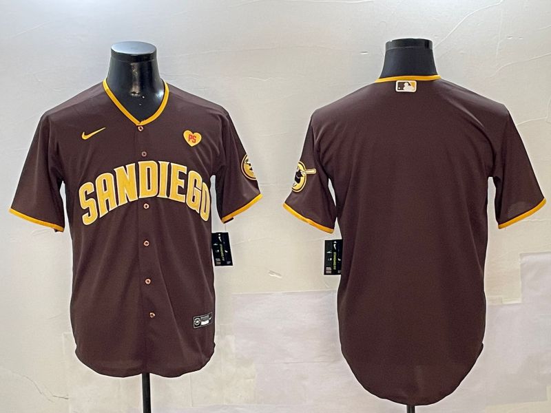 Men San Diego Padres Blank Brown Game 2024 Nike MLB Jersey style 01082->san diego padres->MLB Jersey